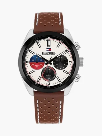 40 mm:n nahkahihnainen kronografikello
