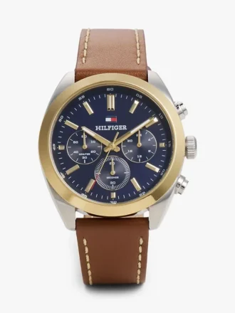 40 mm:n nahkahihnainen kronografikello
