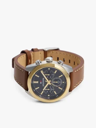 40 mm:n nahkahihnainen kronografikello