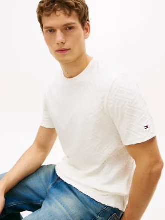 Allover Flag Logo Jacquard -T-paita