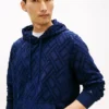 Allover Flag Logo Velour Jacquard -huppari