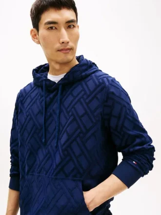 Allover Flag Logo Velour Jacquard -huppari