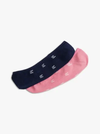 Allover Monogram No-Show -sukat, 2-pakkaus