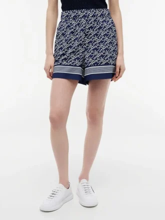 Allover Script Monogram Voile -shortsit