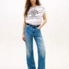 Arch Logo Striped Dolman Sleeve T-paita