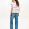 Arch Logo Striped Dolman Sleeve T-paita