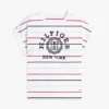 Arch Logo Striped Dolman Sleeve T-paita
