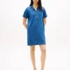 Avoin napitus denim-minimekko