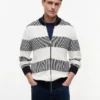 Block Stripe Zip -neule