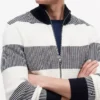 Block Stripe Zip -neule
