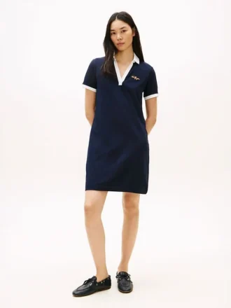 Brodeerattu Hilfiger Script -polomekko