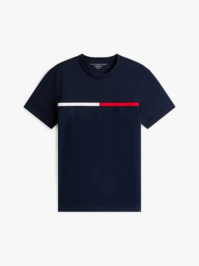 Brodeerattu lippulogo-T-paita Brodeerattu lippulogo-T-paita