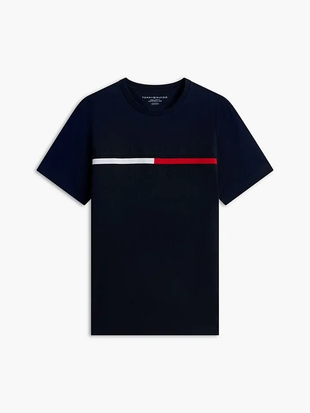 Brodeerattu lippulogo-T-paita Brodeerattu lippulogo-T-paita