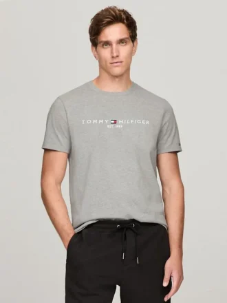 Brodeerattu Tommy-logo, slim fit -T-paita