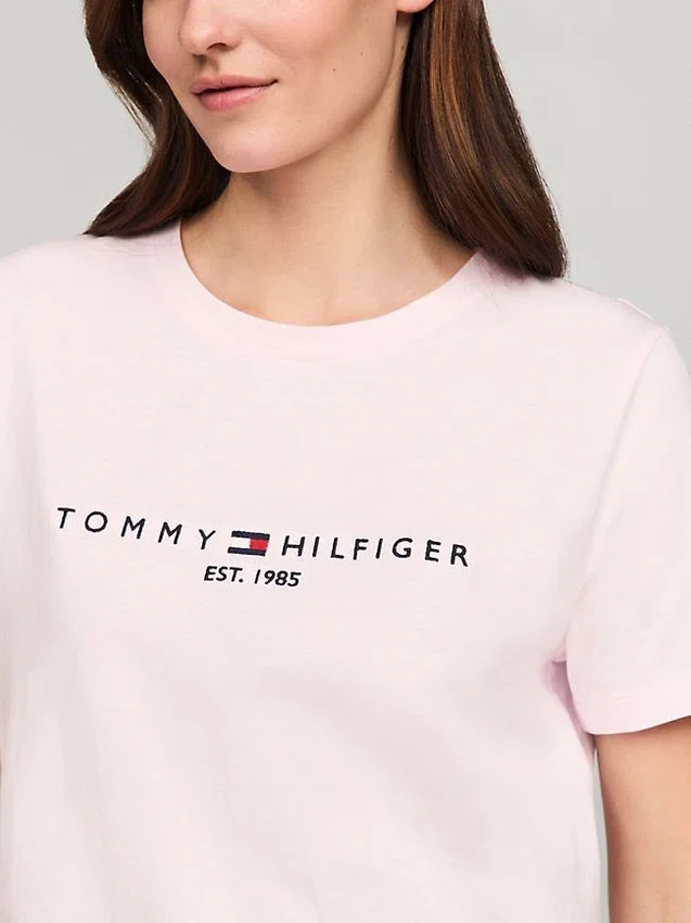 Brodeerattu Tommy-logolla varustettu T-paita Brodeerattu Tommy-logolla varustettu T-paita