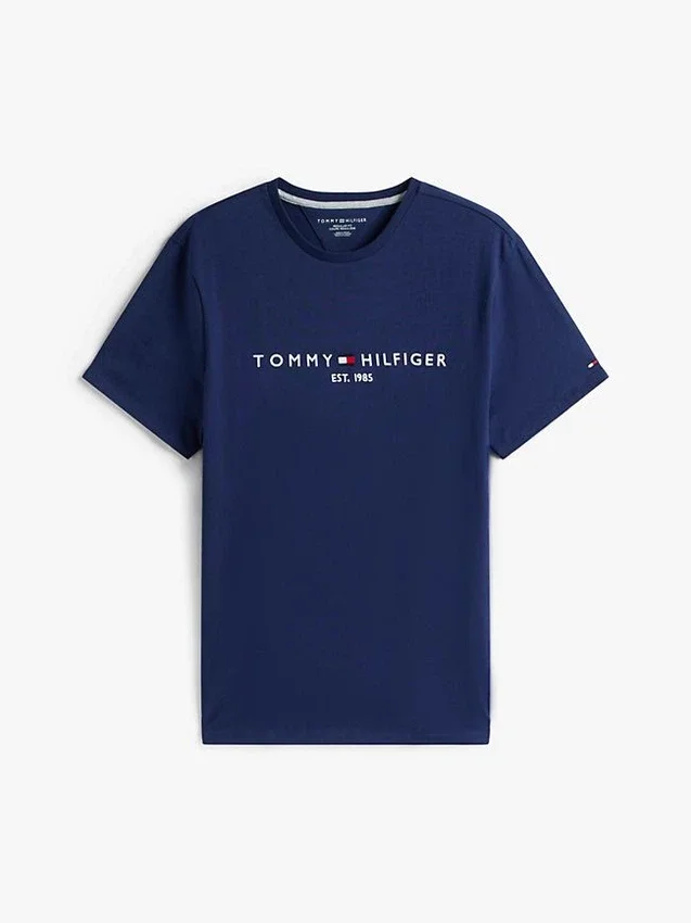 Brodeerattu Tommy-logolla varustettu T-paita Brodeerattu Tommy-logolla varustettu T-paita