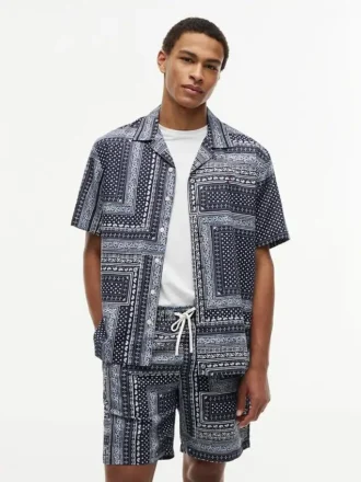 Classic Fit Bandana Patchwork Camp -paita