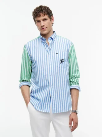 Classic Fit Mix Stripe Paper-Touch -paita