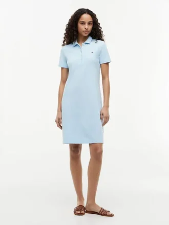 Classic Fit -stretchpuuvillainen polomekko