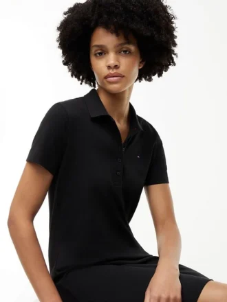 Classic Fit -stretchpuuvillainen polomekko