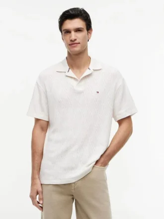 Classic Fit -teksturoitu jacquard-polo