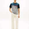 Colorblock Flag Stripe Logo T-paita