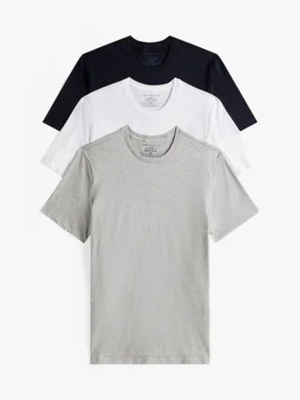 Cotton Classics -pyöreäkaulainen aluspaita, 3 kpl