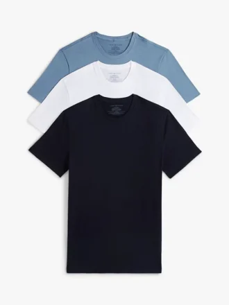 Cotton Classics -pyöreäkaulainen aluspaita, 3 kpl