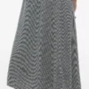Gingham-kuosinen pellava-sekoiteinen midihame Gingham-kuosinen pellava-sekoiteinen midihame