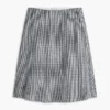 Gingham-kuosinen pellava-sekoiteinen midihame Gingham-kuosinen pellava-sekoiteinen midihame