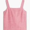 Gingham-kuosinen pellavaseos-toppi Gingham-kuosinen pellavaseos-toppi