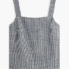 Gingham-kuosinen pellavaseos-toppi Gingham-kuosinen pellavaseos-toppi