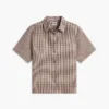 Gingham-kuosinen pellavaseospaita Gingham-kuosinen pellavaseospaita