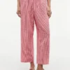 Gingham-kuosiset pellavaseoksesta valmistetut housut Gingham-kuosiset pellavaseoksesta valmistetut housut