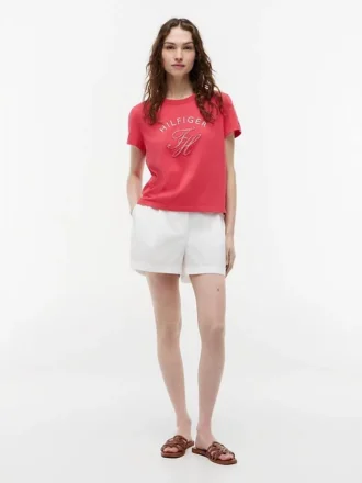 Gingham Script Monogram -T-paita