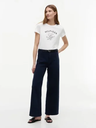 Gingham Script Monogram -T-paita