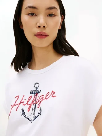 Hilfiger Anchor Logo Dolman T-paita