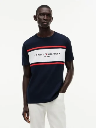 Hilfiger Block Stripe Logo T-paita
