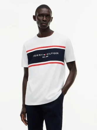 Hilfiger Block Stripe Logo T-paita