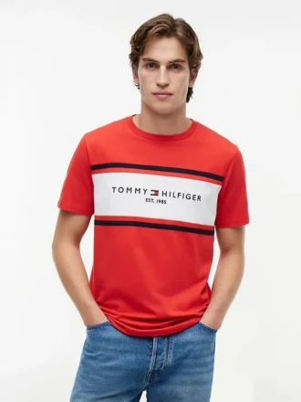 Hilfiger Block Stripe Logo T-paita