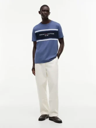 Hilfiger Block Stripe Logo T-paita