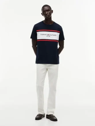 Hilfiger Block Stripe Logo T-paita