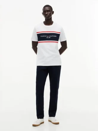 Hilfiger Block Stripe Logo T-paita