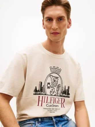 Hilfiger Crest Graphic Slub T-paita