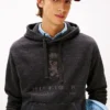 Hilfiger Crest Logo Heathered Hoodie Hilfiger Crest Logo Heathered Hoodie