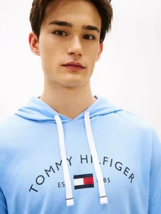 Hilfiger Logo Pique Sleep Hoodie