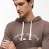 Hilfiger Logo Pique Sleep Hoodie