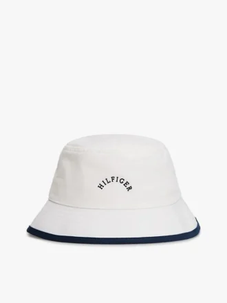 Hilfiger-logolla varustettu harjattu bucket-hatu Hilfiger-logolla varustettu harjattu bucket-hatu