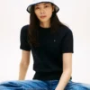 Hilfiger-logolla varustettu harjattu bucket-hatu Hilfiger-logolla varustettu harjattu bucket-hatu