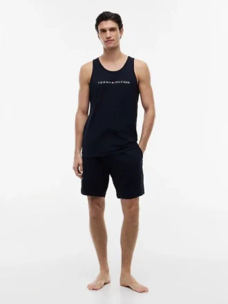 Hilfiger-logolla varustetut vetoketjulliset yöshortsit